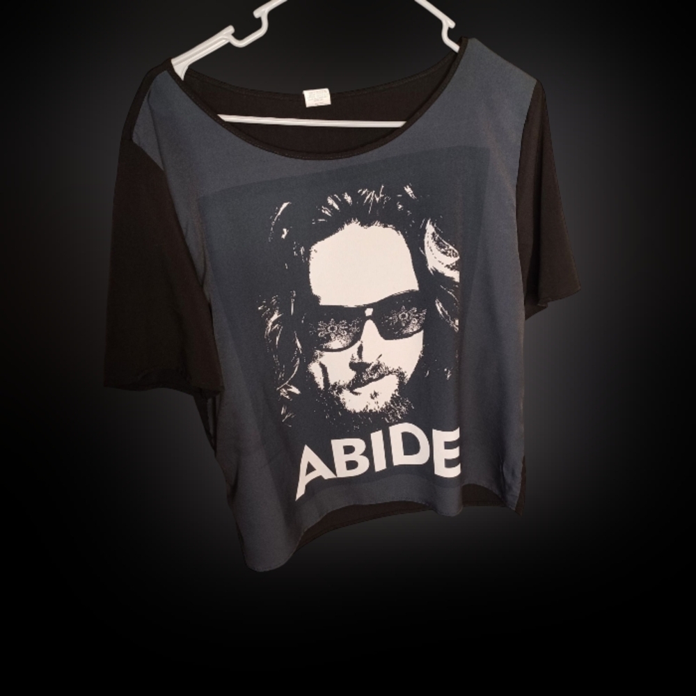 Vintage THE BIG LABOWSKI Black and Gray Graphic Tee ABIDE